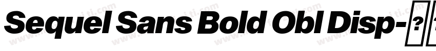 Sequel Sans Bold Obl Disp字体转换